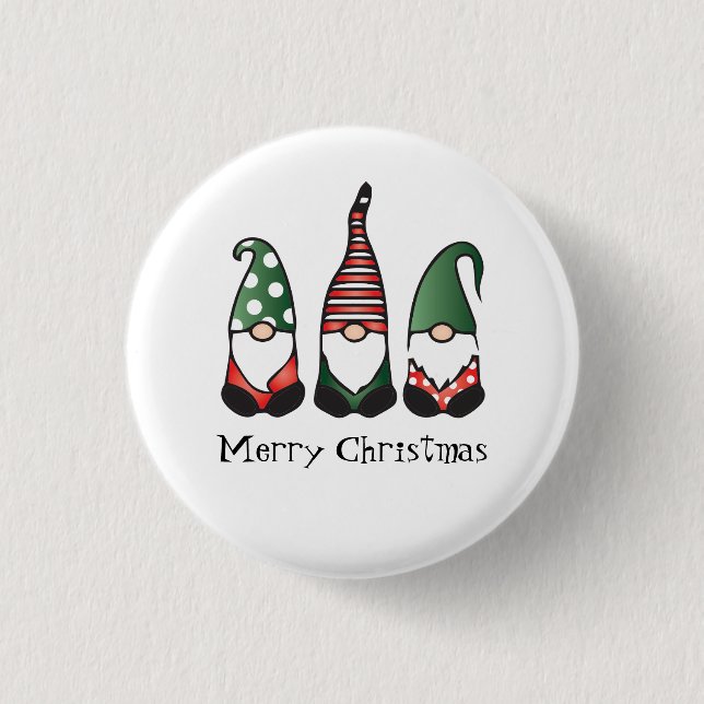 Gnomes Red Green 3 Cm Round Badge (Front)