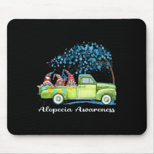 Gnomes Riding Truck Alopecia Awareness Mouse Mat
