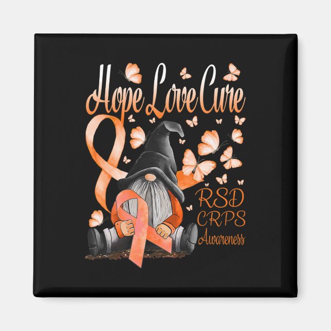 Gnomes RSD CRPS Awareness Hope Love Cure Fighter O Magnet (Front)