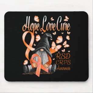 Gnomes RSD CRPS Awareness Hope Love Cure Fighter O Mouse Mat