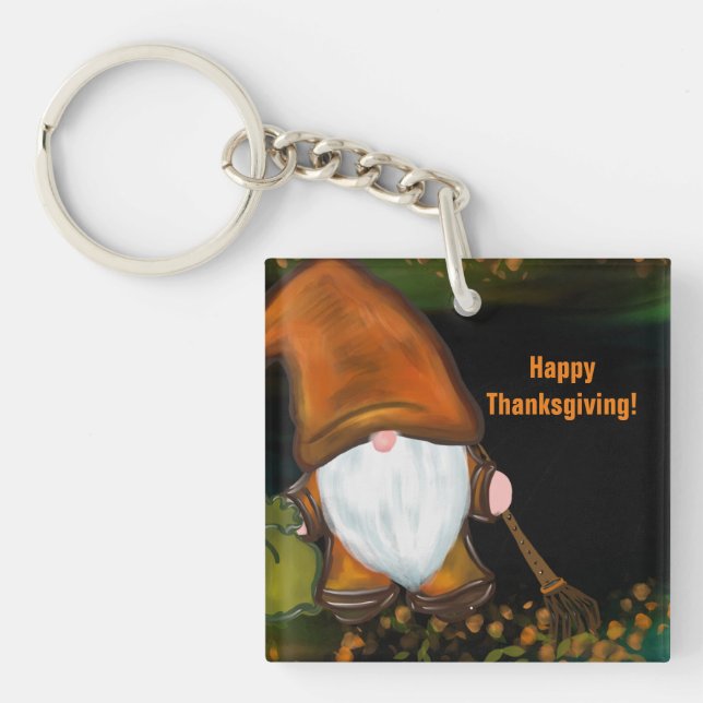 GNOMES   SQUARE  KEY RING (Front)