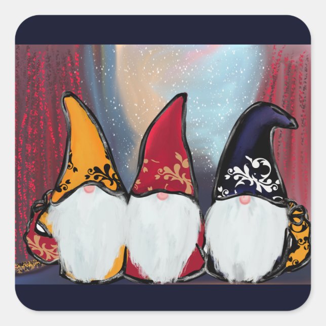  GNOMES         SQUARE STICKER (Front)