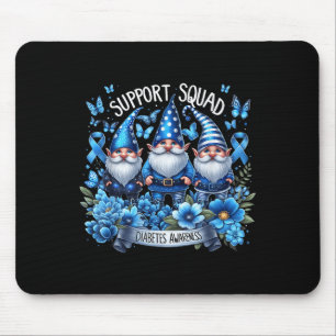 Gnomes Support Squad Blue Gnomes Diabetes Awarenes Mouse Mat