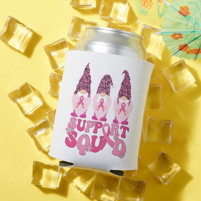 Gnomes Support Squad Breast Cancer Awareness  Can Cooler (In Situ Summer)