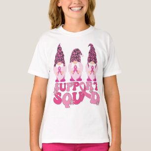 Gnomes Support Squad Breast Cancer Awareness  T-Shirt