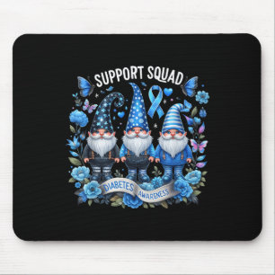 Gnomes Support Squad Diabetes Awareness Month Blue Mouse Mat
