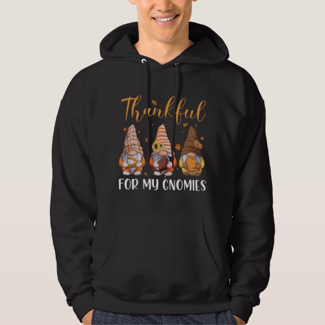 Gnomes Thankful For My Gnomies Fall Thanksgiving F Hoodie (Front)