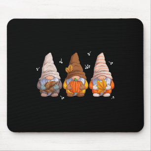 Gnomes Thanksgiving Gnomes With Pumpkin Autumn Lea Mouse Mat