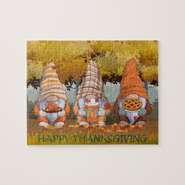 Gnomes Thanksgiving Puzzle (Horizontal)