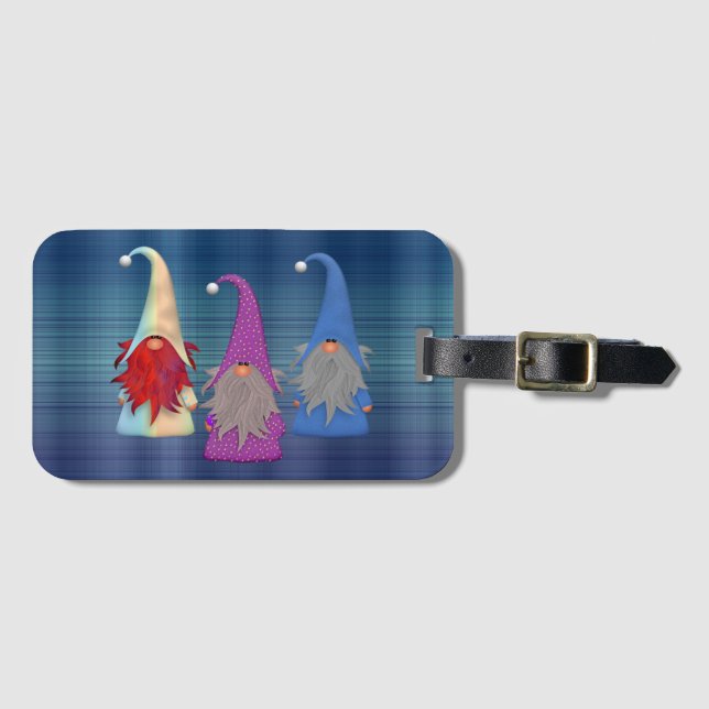 Gnomes Trio Luggage Tag (Front Horizontal)