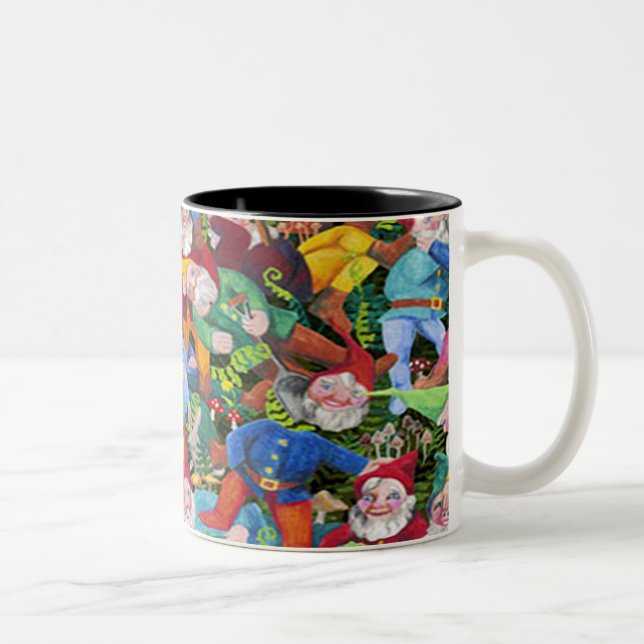 Gnomes Two-Tone Coffee Mug (Right)