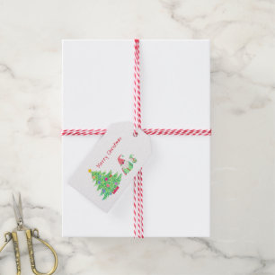 Gnomes under the Christmas Tree Gift Tags