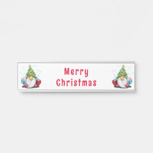 Gnomes with Gifts Christmas Door Sign