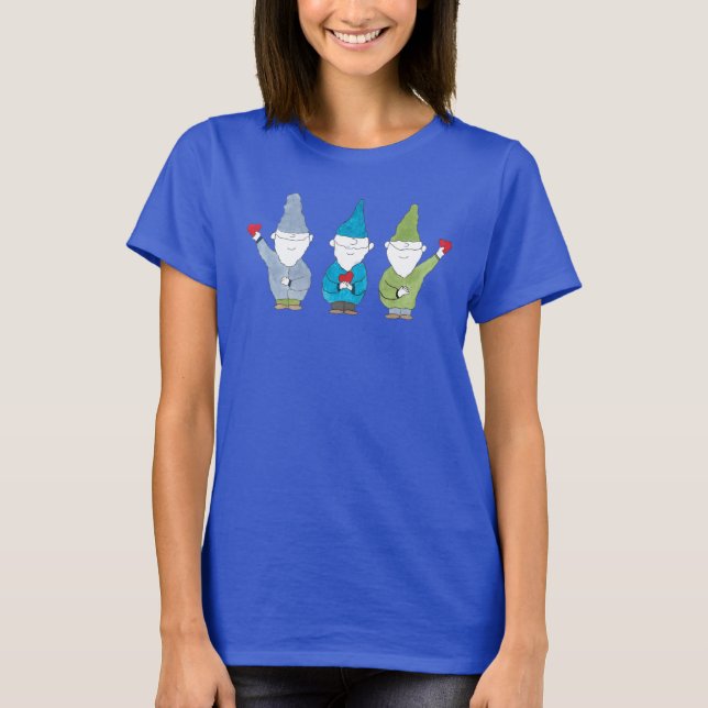 Gnomes With Hearts  T-Shirt (Front)