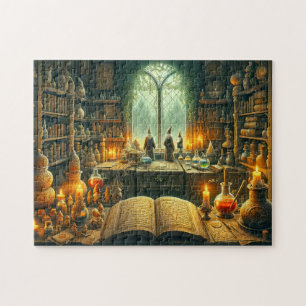 Gnomes & Wizard's Study Guardians of Mystique Jigsaw Puzzle