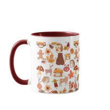 Gnomes, woodland animals, fall leaves