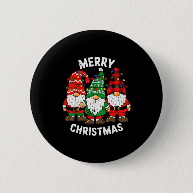 Gnomes Xmas Funny Merry Christmas Squad For Men Wo 6 Cm Round Badge (Front)