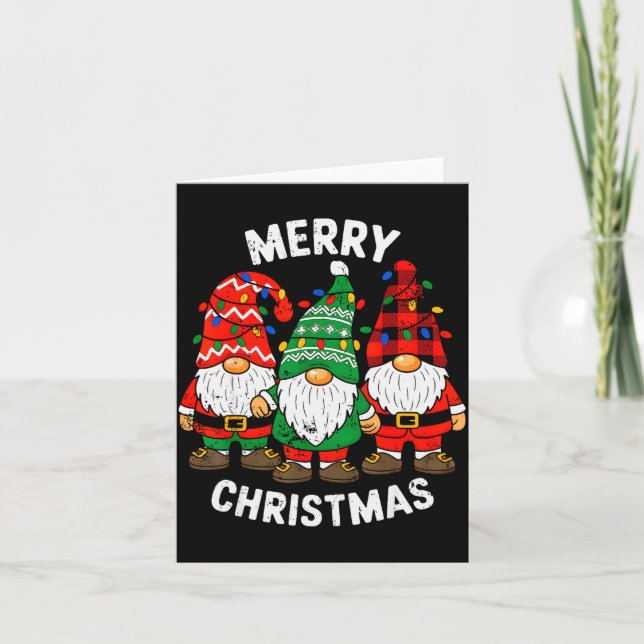 Gnomes Xmas Funny Merry Christmas Squad For Men Wo Card (Front)