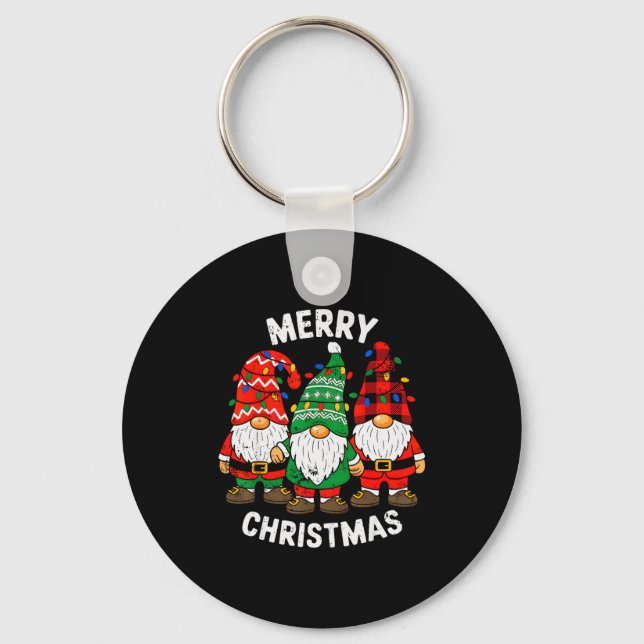 Gnomes Xmas Funny Merry Christmas Squad For Men Wo Key Ring (Front)