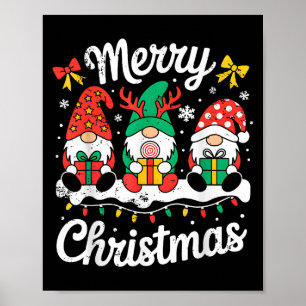 Gnomes Xmas Funny Merry Christmas Squad For Men Wo Poster