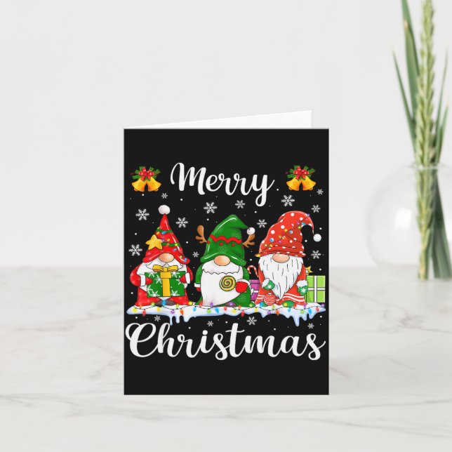 Gnomes Xmas Shirts Merry Christmas Men Women Kids  Card (Front)