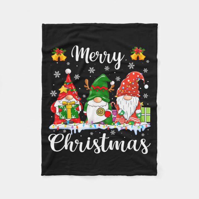 Gnomes Xmas Shirts Merry Christmas Men Women Kids  Fleece Blanket (Front)