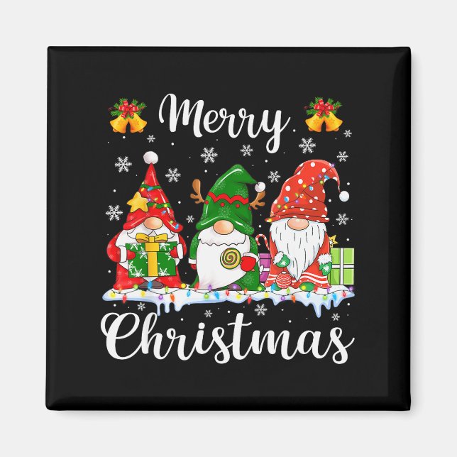 Gnomes Xmas Shirts Merry Christmas Men Women Kids  Magnet (Front)