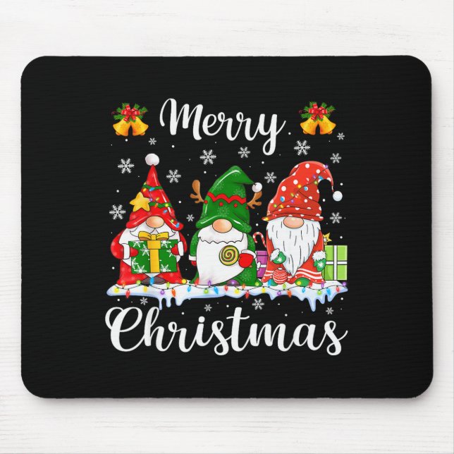 Gnomes Xmas Shirts Merry Christmas Men Women Kids  Mouse Mat (Front)