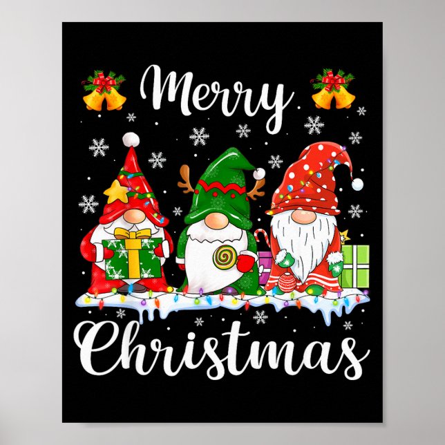 Gnomes Xmas Shirts Merry Christmas Men Women Kids  Poster (Front)