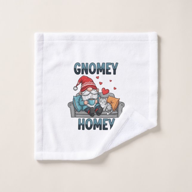 Gnomey homey gnome at home wash cloth (Wash Cloth)