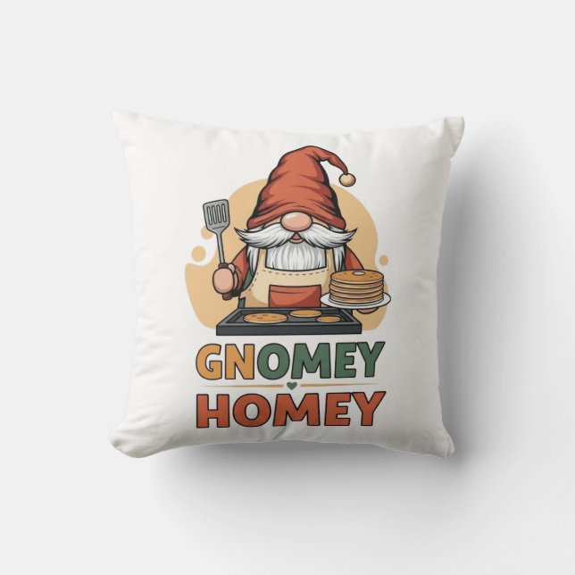 Gnomey homey pancakes design cushion (Front)