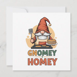 Gnomey homey pancakes design invitation