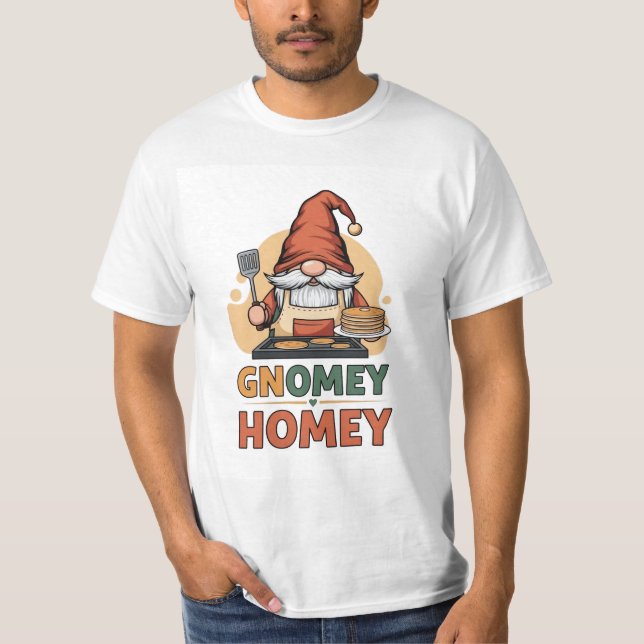 Gnomey homey pancakes design T-Shirt (Front)