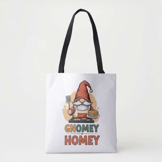 Gnomey homey pancakes design tote bag (Front)