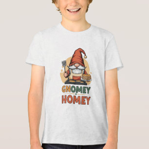 Gnomey homey pancakes design Tri-Blend shirt