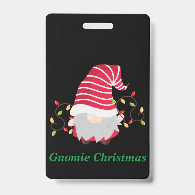 Gnomie Christmas Badge ID Badge (Front)