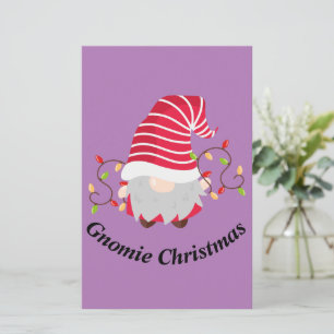 Gnomie Christmas Scrapbook Paper