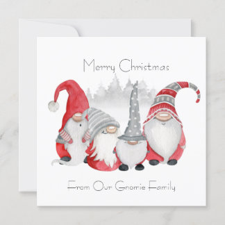 Gnomie Family Christmas Card