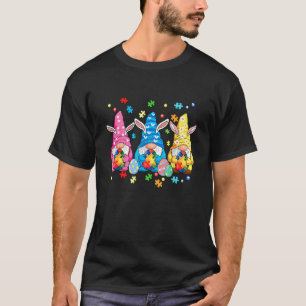Gnomies Bunny Autism Awareness Month Easter Day 2 T-Shirt