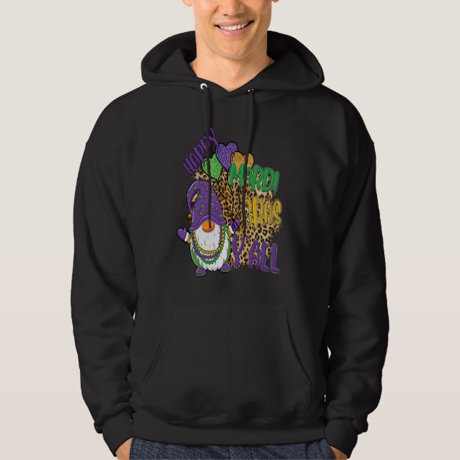 Gnomies Chibi Happy Mardi Gras Gnome Unique Hoodie (Front)