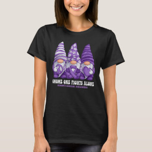 Gnomies Crohn's Disease Awareness Month Purple Rib T-Shirt