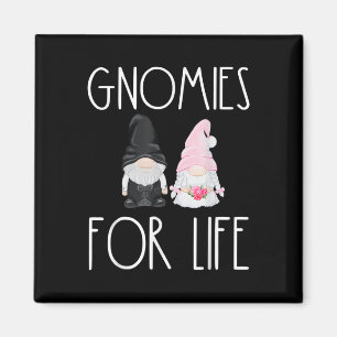 Gnomies For Life Funny Wedding Gnome Bride Groom M Magnet