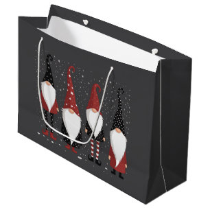Gnomies Lover Funny Gnome Christmas Large Gift Bag
