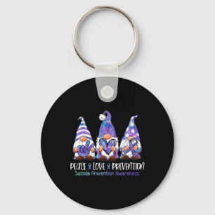 Gnomies Lover Peace Love Prevention Suicide Awaren Key Ring