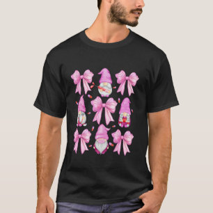 Gnomies Nurse Christmas Coquette Bow Nurse Rn CNA T-Shirt