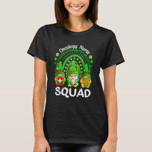 Gnomies Rainbow Oncology Nurse Squad St Patricks D T-Shirt
