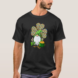 Gnomies Shamrock Autism Awareness St Patricks Day T-Shirt