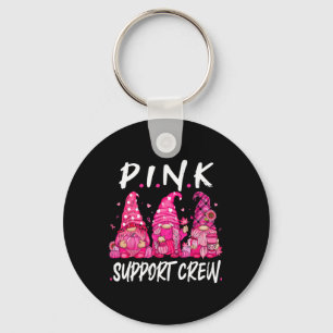 Gnomies Support Squad Breast Cancer Awareness Mont Key Ring
