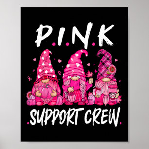 Gnomies Support Squad Breast Cancer Awareness Mont Poster