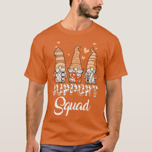 Gnomies Support Squad Orange Ribbon Leukaemia MS A T-Shirt